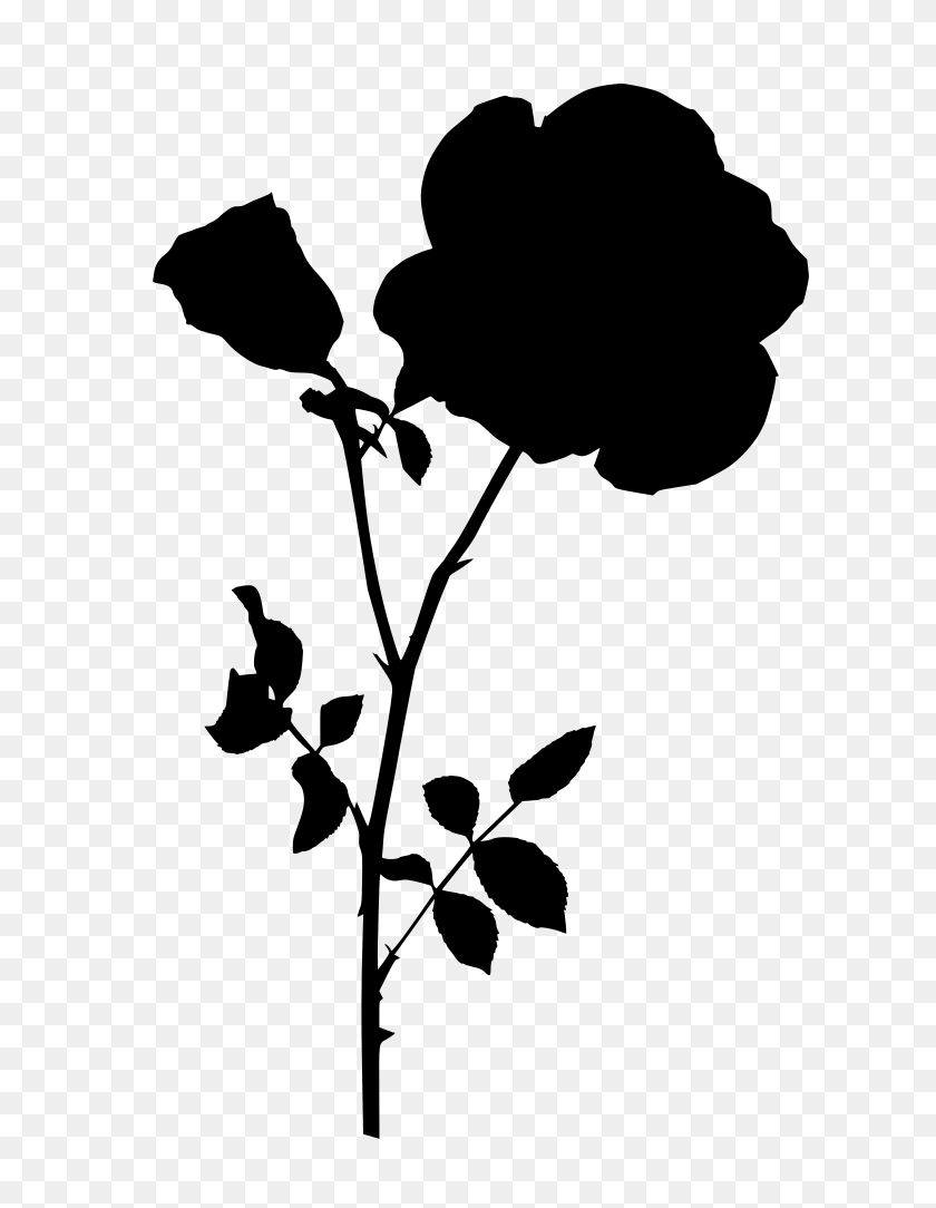 612x1024 Gt Stem Rose - Rose Silhouette PNG