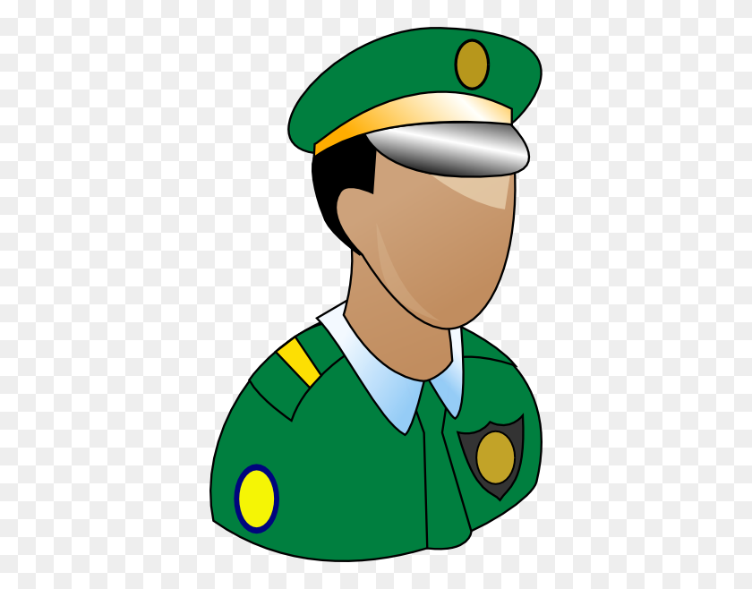 372x598 Охранник Зеленый Png Картинки Для Веб - Полицейская Форма Клипарт