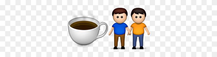 320x160 Guess Up Emoji Coffee Mate - Coffee Emoji PNG