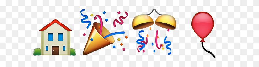 640x160 Guess Up Emoji House Party - Party Emoji PNG