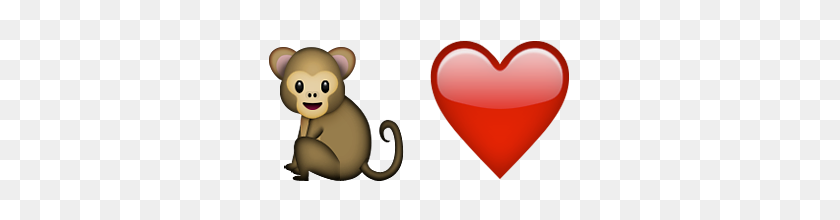 320x160 Guess Up Emoji Monkey Love - Monkey Emoji PNG