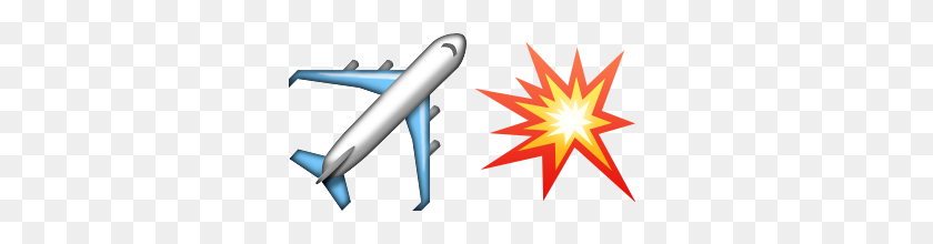 320x160 Guess Up Emoji Plane Crash - Plane Emoji PNG