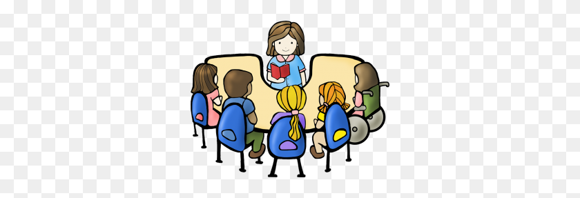 Guided Reading Clipart Group With Items - Shared Reading Clipart