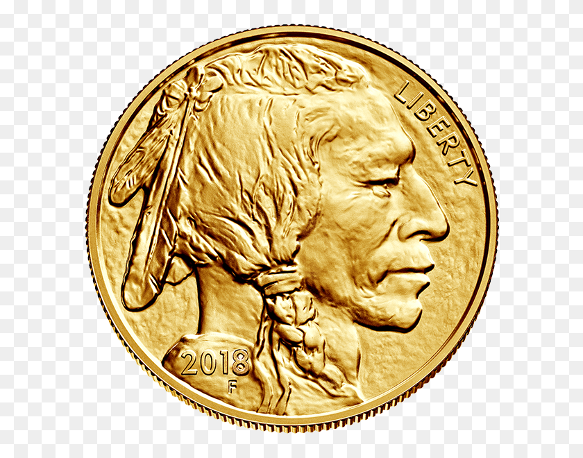 600x600 Ратуша Драгоценных Металлов Онлайн Унция Золотая Монета Американский Буйвол - Золотая Монета Png