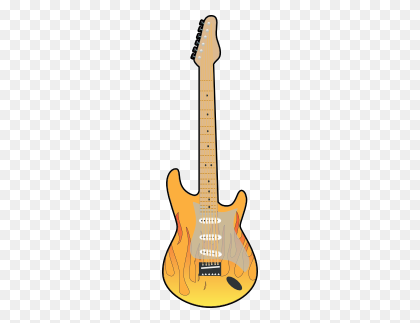 192x586 Guitar Clip Art - Electric Guitar Clipart