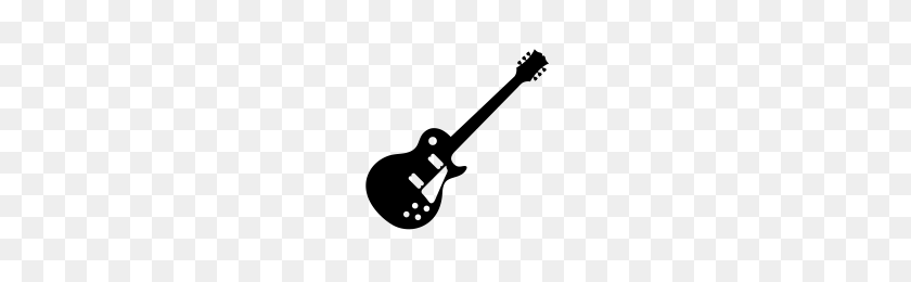 200x200 Guitar Player Silhouette Png, Guitar Player Clip Art - Guitar Silhouette PNG