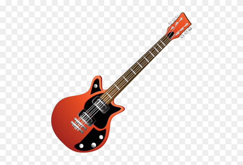 512x512 Guitar, Red Icon - Red String PNG