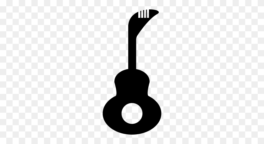 400x400 Guitar Silhouette With Big Hole Free Vectors, Logos, Icons - Guitar Silhouette PNG