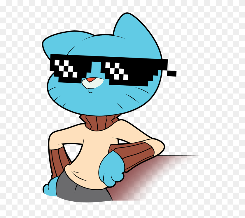 600x686 Gumball Deal With It - Gumball PNG