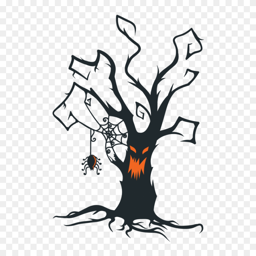 988x988 Gumtoo Designer Temporary Tattoos - Creepy Tree PNG