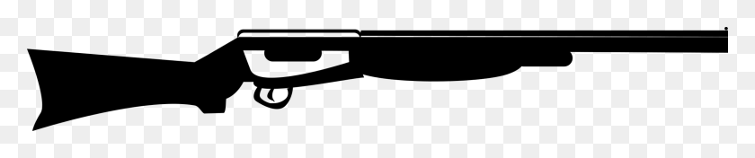 2273x340 Gun Barrel Rifle Weapon - Guns Clipart En Blanco Y Negro
