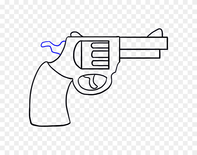 678x600 Gun Clipart Hand Sketch - Clipart De Ejes Cruzados