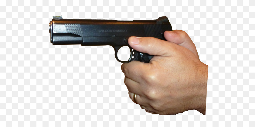 552x360 Gun In Hand Png Image - Hand With Gun PNG