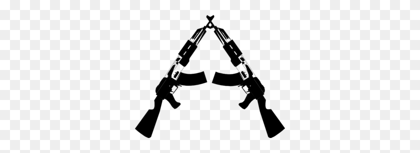 300x246 Gun Png Black And White Transparent Gun Black And White Images - Assault Rifle Clipart