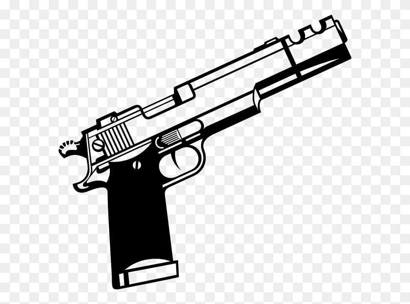 600x564 Disparo De Pistola Clipart Clipart De Mano - Disparo Clipart