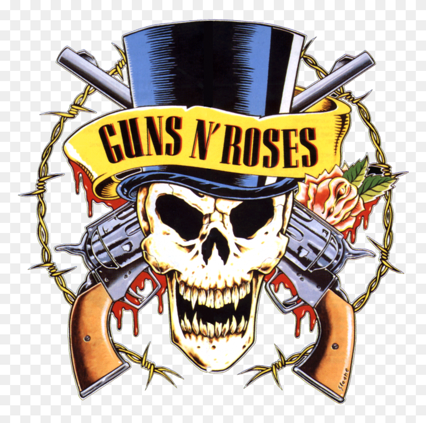 1319x1312 Guns N' Roses Logo Transparent Png - Gun Clipart PNG