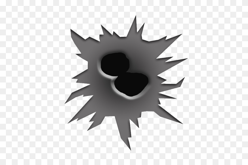 500x500 Gunshot Clipart Cracked Hole - Cracked Texture PNG