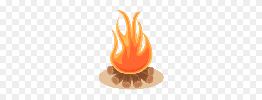 260x260 Guy And Gal Campfire Cooking Clipart - Campfire Clipart Free