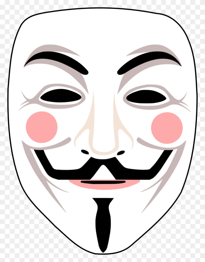 783x1020 Guy Fawkes Vector Recreated - Guy Fawkes Mask PNG