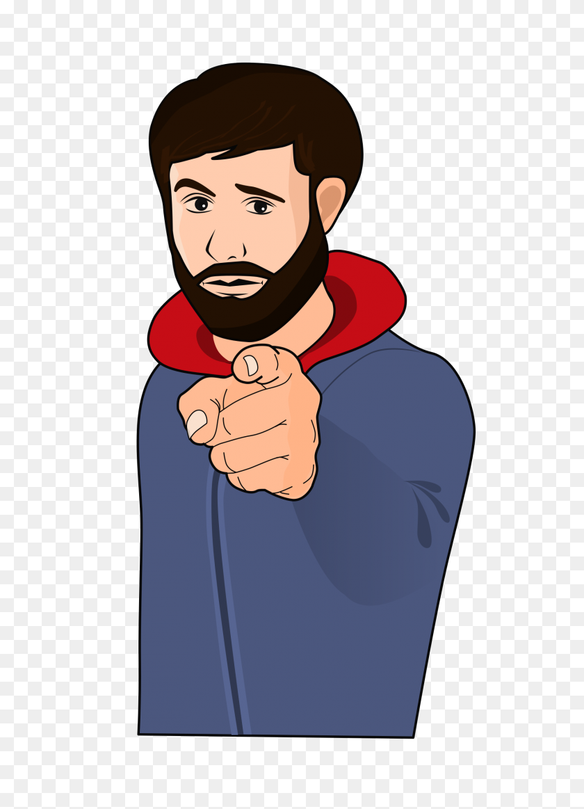 1697x2400 Guy Pointing A Finger Icons Png - Pointing Finger PNG