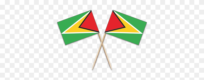 400x270 Guyana Toothpick Flags In World Toothpick Flags - Toothpick PNG