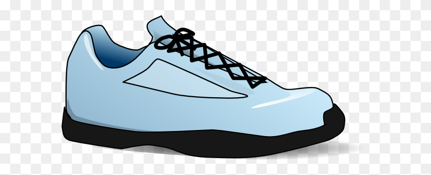 600x282 Zapatos De Gimnasio De Clipart De Zapatos Azules - Cordón De Los Zapatos De Imágenes Prediseñadas
