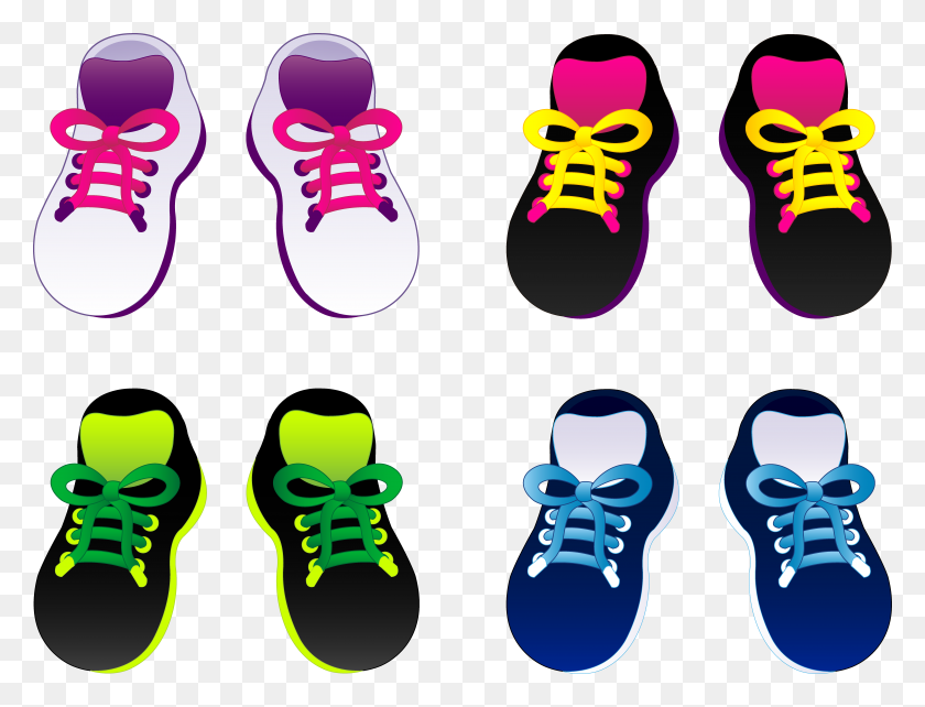 8192x6115 Gym Shoes Clipart Childrens Shoe - Cross Country Running Clipart
