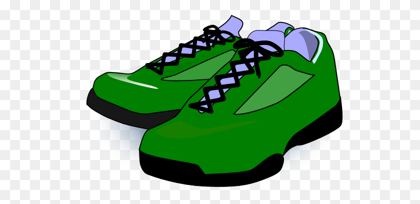 600x348 Zapatos De Gimnasio De Clipart De Zapato Verde - Zapatos Para Correr De Imágenes Prediseñadas