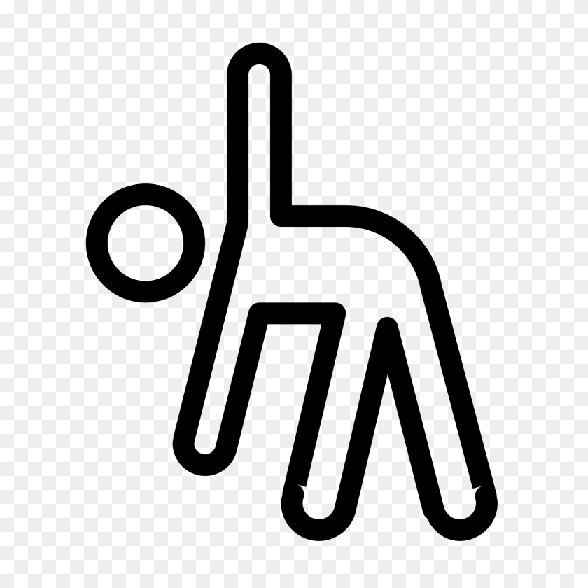 1600x1600 Gymnastics Icon - Stick Person PNG