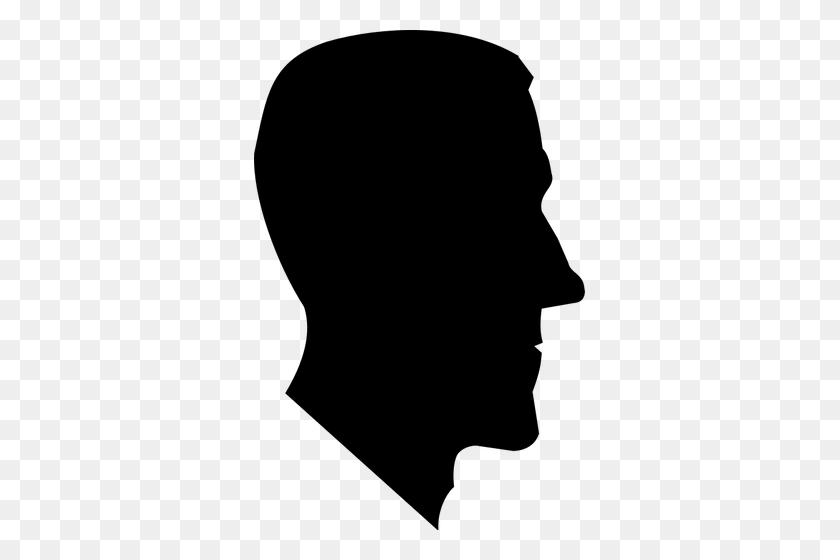 331x500 H P Lovecraft Silhouette Of Head Vector Graphics - 20s Clipart