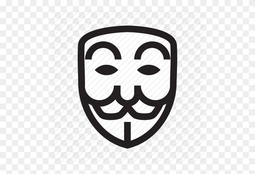 512x512 Máscara De Hacker Clipart - Máscara De Guy Fawkes Png
