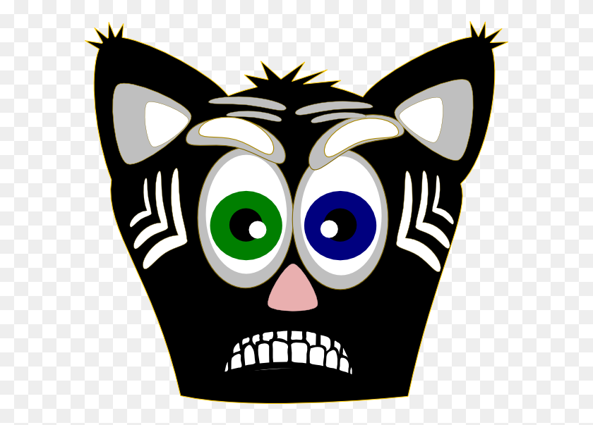 600x543 Hahaha Evil Cat Clip Art - Masquerade Clipart