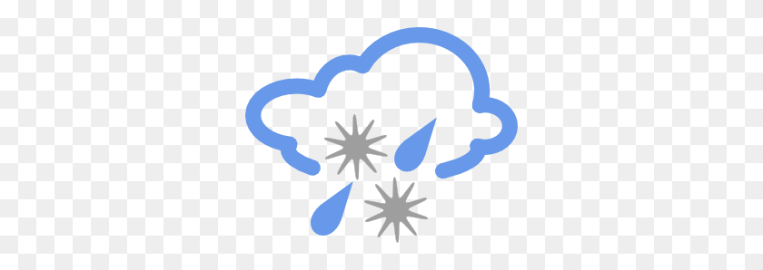 300x238 Hail And Rain Weather Symbol Clip Art Free Vector - Rain Clipart