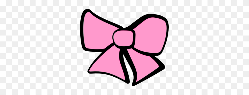299x261 Hair Bow Pink Clip Art - Pink Bow Clipart