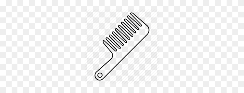 260x260 Hair Brush And Comb Hair Clipart - Brush Clipart Black And White