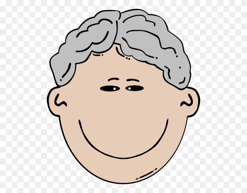 522x597 Hair Clipart Grey Hair - Old Person Clipart