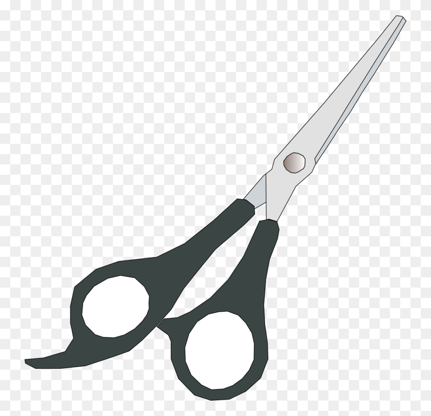 744x750 Hair Cutting Shears Hairdresser Scissors Comb - Hair Cutting Scissors Clip Art
