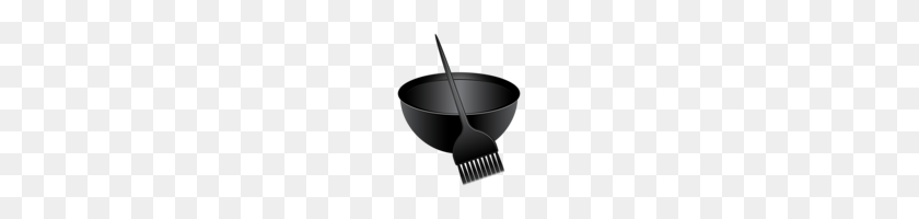 113x140 Hair Dye Brush And Mixing Bowl Png Clip Art Gallery - Hair Color Clipart