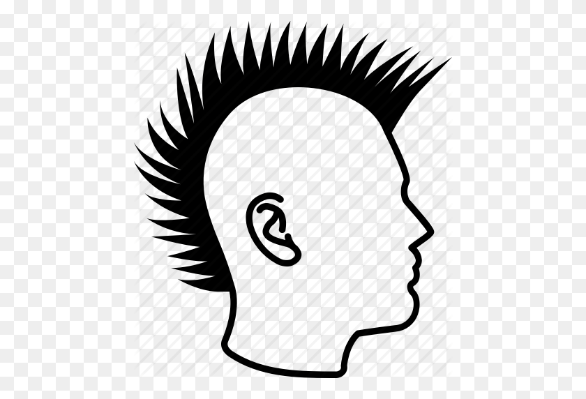 458x512 Hair, Haircut, Male, Man, Mohawk, Punk, Rock Icon - Punk Rock Clip Art