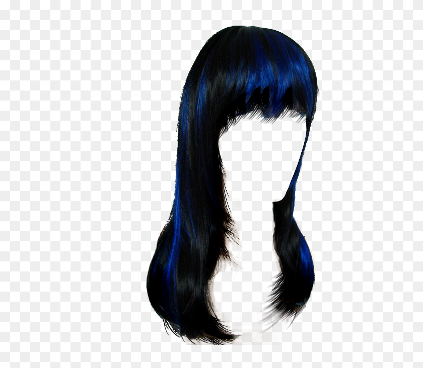 544x672 Hair Png - Black Hair PNG