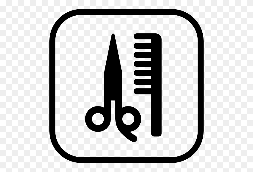512x512 Значок Для Укладки Волос - Парикмахерские Ножницы Клипарт