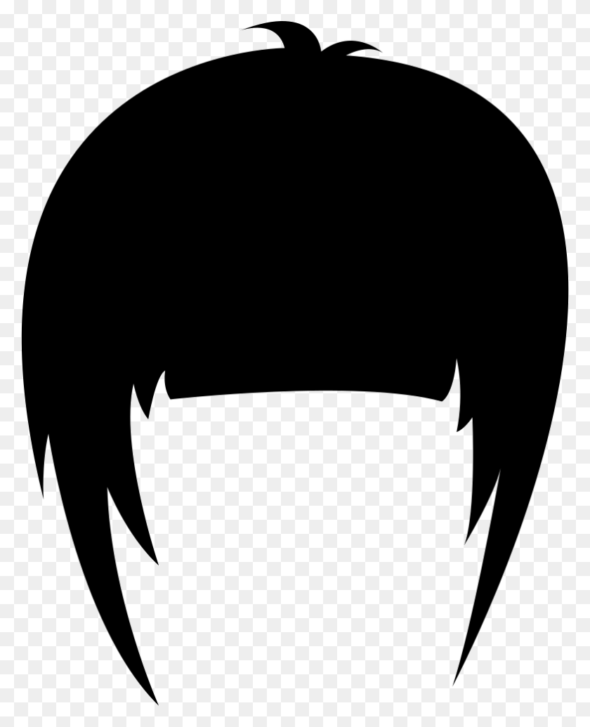 784x980 Hair Wig With Side Bangs Png Icon Free Download - Bangs PNG