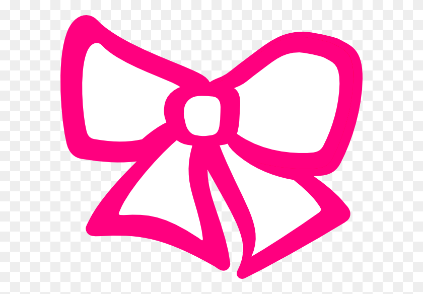 600x524 Hairbow Outline Clipart - Be Careful Clipart