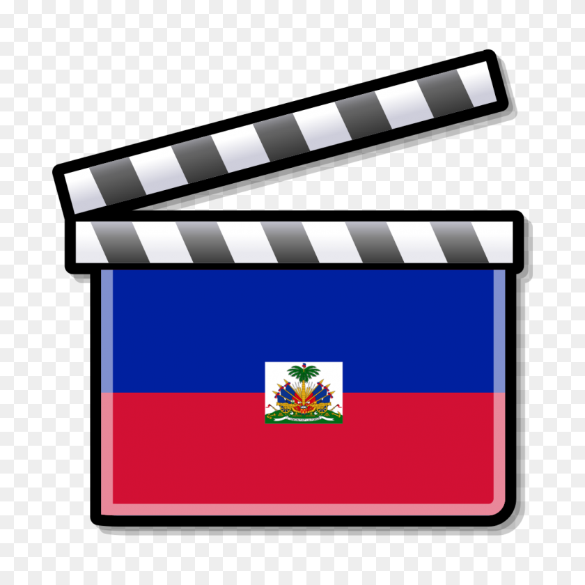 1024x1024 Haiti Film Clapperboard - Haitian Flag PNG