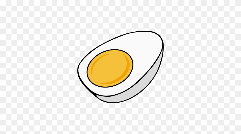 410x410 Половина Яйца Клипарт Изображения - Жареные Яйца Клипарт Черно-Белый