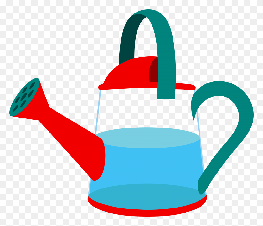 5760x4901 Half Full Watering Can - Full Clipart