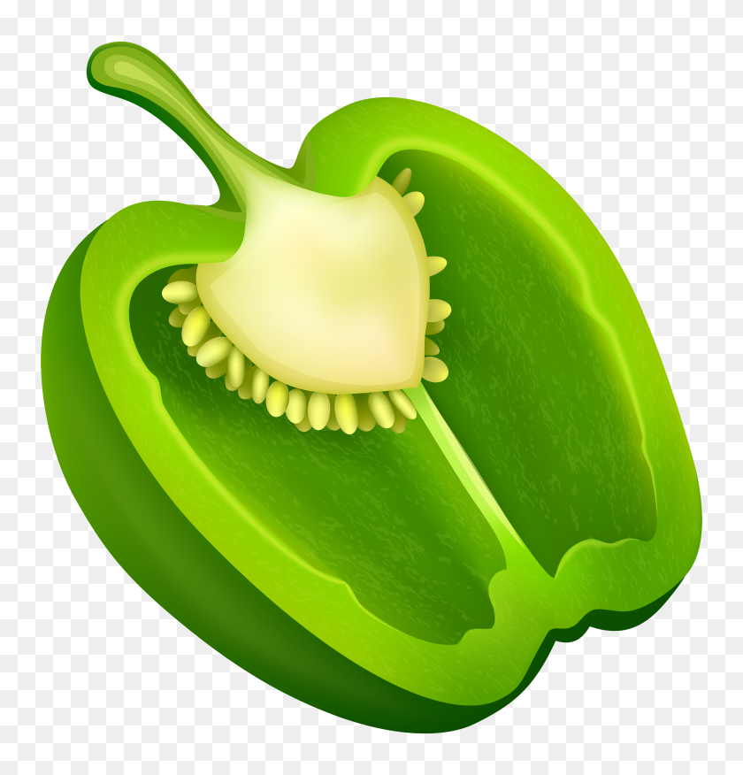 2865x3000 Half Green Pepper Png Clipart - Peppers PNG