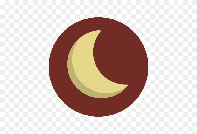 512x512 Half, Moon Icon - Red Moon PNG