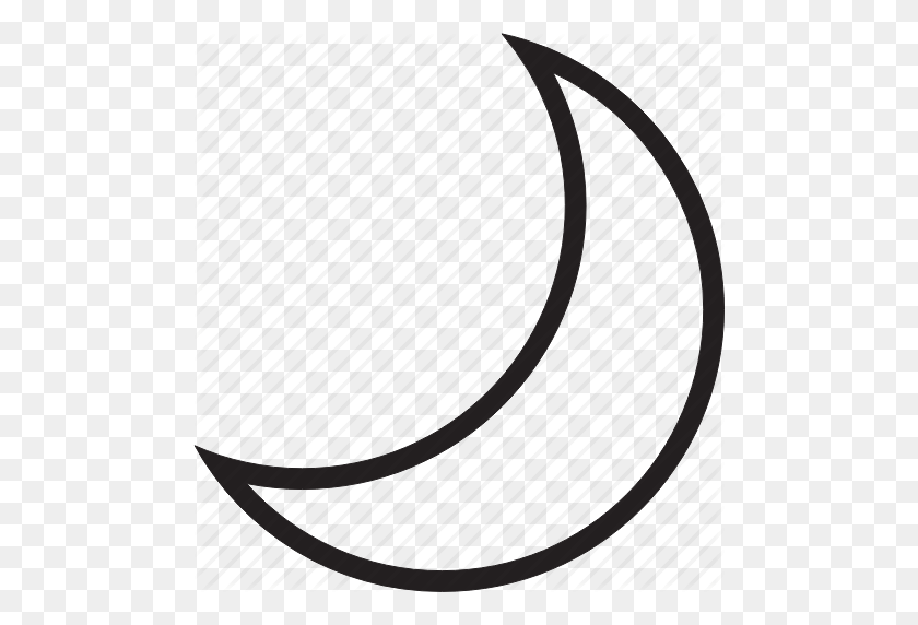 486x512 Half Moon, Moon Icon - Moon Icon PNG