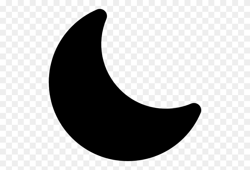 512x512 Half Moon, Nature, Muslim, Symbol, Islam, Star Icon - Crescent Moon Clipart Black And White